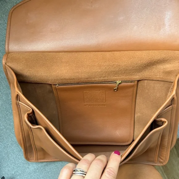 Vintage COACH Vintage 2way Briefcase Hand Bag Business K9Z 5266 Leather Brown - Picture 11 of 14